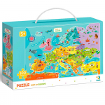 Pusle Tm Toys Map of Europe, 64 cm x 64 cm, 100 tk, mitmev&auml;rviline