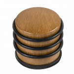 Uksestopper Haushalt DS081CC, 7.1 cm, &Oslash; 6.6 cm, plastik/kumm, tamm v.