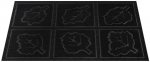 Uksematt Mix Mat Leaves, must v., 60 cm x 40 cm