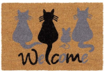 Uksematt Cats, pruun v./must v./hall v., 60 cm x 40 cm