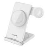 Telefoni laadija Nillkin PowerTrio 3in1, MagSafe 3, valge, 15 W