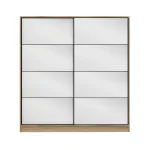 Riidekapp Kalune Design Kale 3173, hele pruun v., 52 cm x 180 cm x 190 cm, peegliga
