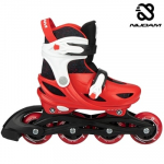 Rulluisud Nijdam Rad Racer, valge v./must v./punane v., 37-40
