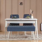 S&ouml;&ouml;gitoa komplekt Kalune Design Vina 1048 - 3, valge v./tumesinine v.