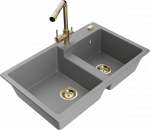 K&ouml;&ouml;givalamu Mexen Tomas, graniit, 80 cm x 50 cm x 19 cm, kuldne/hall