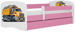 Lastevoodi Kocot Kids Babydreams Truck, roosa v., 80 x 180 cm, voodipesu kastiga, madratsiga