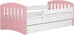 Lastevoodi Kocot Kids Classic 1, valge v./roosa v., 80 x 180 cm, ilma voodipesukastita, ilma madratsita