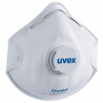 Respiraator, koos ventiiliga Uvex 2110 FFP1, valge, 3 tk