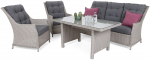 Aiam&ouml;&ouml;bli komplekt Home & Garden Alicante, valge v./hall v., 5 istekohta