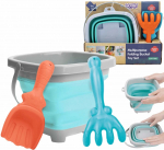 Liivakasti m&auml;nguasjade komplekt Woopie Folding Bucket Set, mitmev&auml;rviline, 3 tk
