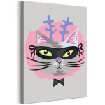 Maalimine numbrite j&auml;rgi Artgeist Cat With Horns MA_0592, mitmev&auml;rviline, 40 x 60 cm