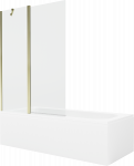 Vann seinaga, sisseehitatav Mexen Vega, 180 cm x 80 cm x 40 cm, ristk&uuml;lik, kuldne/valge
