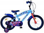 Lisaratastega laste jalgratas, laste Volare Spidey 21787-SAFW, sinine/punane, 16"