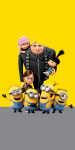Laste r&auml;tik Minions RDC-421, kollane/hall, 140 cm x 70 cm