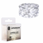 J&otilde;ulutuled Springos CL0027, 1.9 m, valge, 20 LED