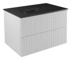 Vannitoakapp valamuga Besco Akya Linea 66, valge v./must v., 52.5 cm x 66 cm x 50.7 cm