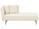 Lamamisdiivan Beliani Riom Left, valge v., 156 cm x 77 cm x 75 cm