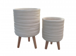 Lillepott Domoletti LT14642T-1S, keraamiline/savi, &Oslash; 24 cm, pruun v.