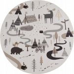 Vaip sise Ayyildiz Coco Forest Adventure, kreemjasvalge, 200 cm x 200 cm