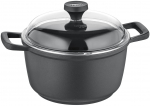 Kastrul Berndes Edition 100 031645, 24 cm, 5 l, must v.