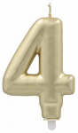 S&uuml;nnip&auml;evak&uuml;&uuml;nal Pap Star number 4, kuldne v., 7 cm