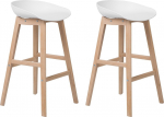 Toolide komplekt Beliani Micco, matt, pruun v./valge v., 46 cm x 42 cm x 85 cm, 2 tk