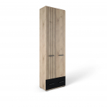 Riidekapp MN Ambre White Craft, pruun v./must v., 60 cm x 32 cm x 202.5 cm