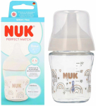 Lutipudel Nuk Perfect Match, 120 ml, 0 kuud, l&auml;bipaistev v.