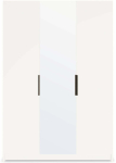 Riidekapp Mirtillo, valge v., 60 cm x 150 cm x 216 cm, peegliga