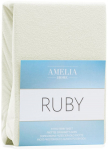 Voodilina Restilo Ruby, valge/beež, 90 x 200 cm, kummiga
