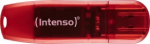 USB m&auml;lupulk Intenso Rainbow, punane v., 128 GB
