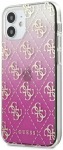 Telefoni &uuml;mbris Guess, Apple iPhone 12 mini, l&auml;bipaistev/roosa