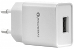 Telefoni laadija Everactive SC100, USB, valge v., 5 W