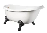 Vann, teisaldatav Paa Silkstone Victoria Silk, 170 cm x 83 cm x 73 cm, ovaalne, valge v./grafiit v.