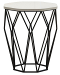 Kohvilaud Kalune Design Sofya, must v./kreemjasvalge, 46 cm x 46 cm x 57 cm
