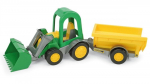 M&auml;ngutraktor Wader Farmer Tractor With Trailer 35223, kollane v./roheline v.