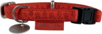 Kaelarihm koertele Zolux Mac Leather, punane, 280 - 380 mm x 15 mm, 28-38