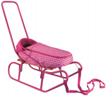 Puidust kelk Nijdam 8716404264574, valge v./roosa v., 84 cm x 51 cm