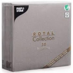 Pabersalvr&auml;tikud Pap Star Royal, 40 cm x 40 cm, hall, 50 tk