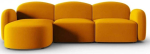 Nurgadiivan Micadoni Home Blair Velvet, kollane v., vasak, 272 x 155 cm x 80 cm