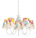 L&uuml;hter rippuv CristalRecord Candy, E27, 5 x 25 W, valge v.