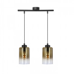 Valgusti rippuv Candellux Lighting Aspra, E27, 2 x 60 W, must v.