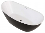 Vann, teisaldatav Besco Ayla Black&White, 170 cm x 80 cm x 68 cm, ovaalne, must/grafiit