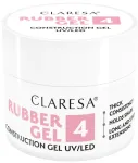 Vormitav k&uuml;&uuml;negeel Claresa Rubber Gel, 4 medium raspberry pink v., 90 ml