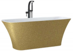 Vann, teisaldatav Besco Assos Glam, 160 cm x 70 cm x 64.5 cm, ristk&uuml;lik, kuldne/valge