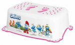 Laste WC aste Maltex Smurfs, valge v./roosa v., 14.5 cm x 42.5 cm x 28.5 cm