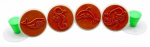 Templite komplekt, mereloomad Eduplay, punane v.