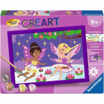 Maalimine numbrite j&auml;rgi Ravensburger CreArt Fairy Friends, roosa/violetne, 18 x 24 cm