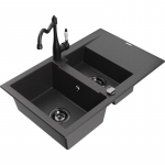 K&ouml;&ouml;givalamu koos kraaniga Mexen Gaspar, graniit, 73.7 cm x 47.5 cm x 17.7 cm, black granite+black