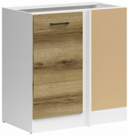 Nurgak&ouml;&ouml;gikapp Junona Line Right, valge v./light delano oak v., 45 cm x 78.5 cm x 82.5 cm